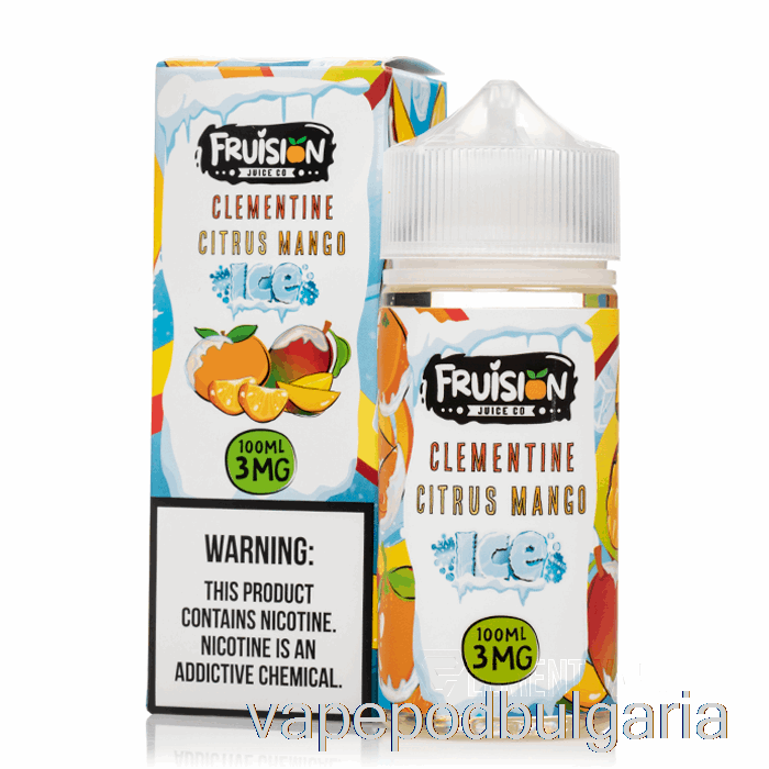 Vape Bulgaria Iced Clementine Citrus Mango - Fruision Juice Co - 100ml 0mg